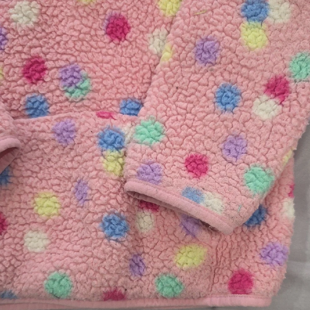 The Children's Place Pink Fleece with Colorful Dots 5T